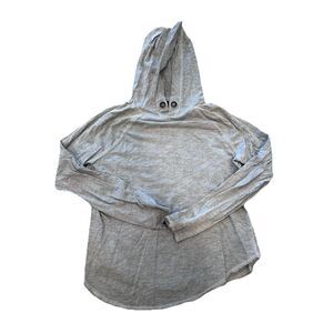 Kenneth Cole distressed hooded top gray burnout‎ boys XL